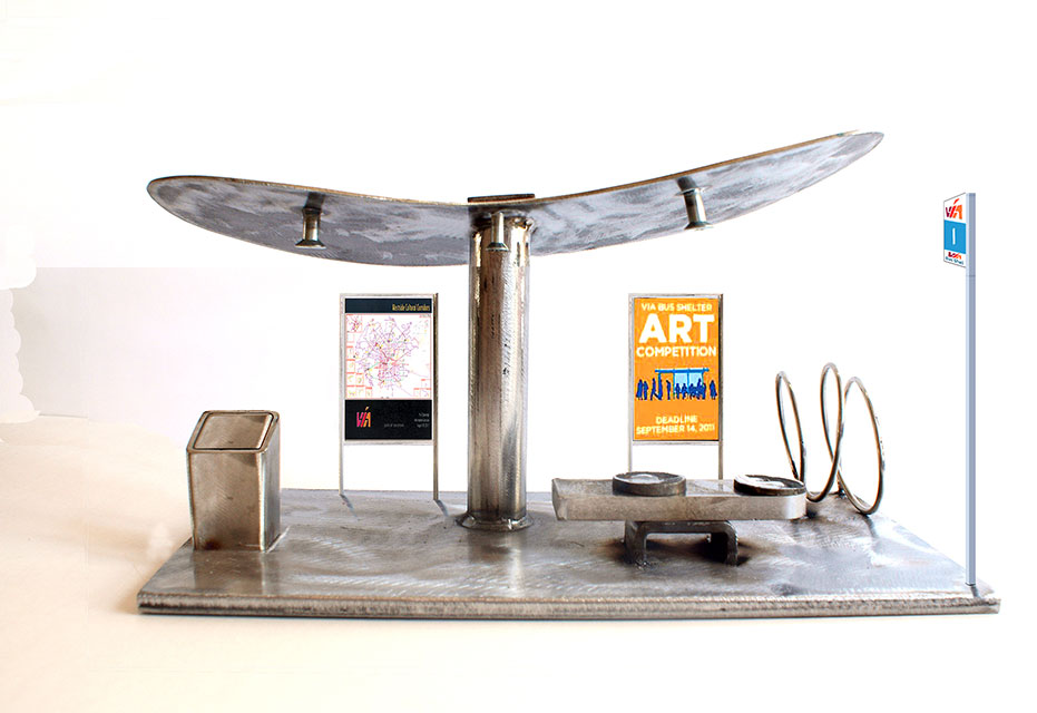 3D steel sculpture installation