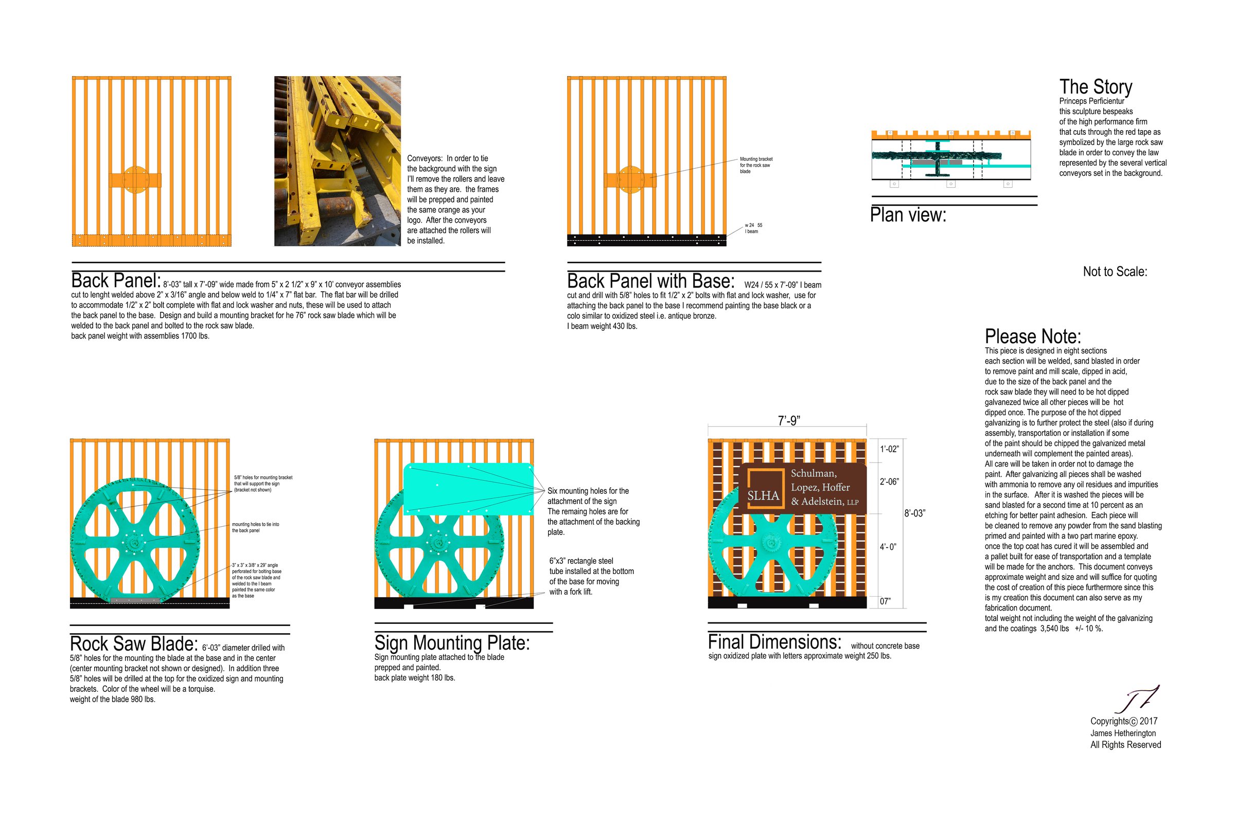 SHLA Law — fabrication and painting notes