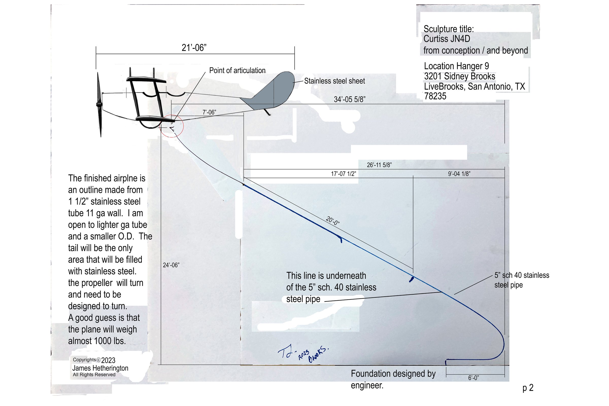 Brooks — maquette contrail dimensions p.2